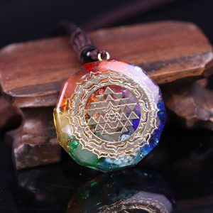 Chakra Necklace - Chakra Pendant - Yoga Necklace - Energy Necklace - Sri Yantra Pendant - Energy Pendant - Yoga Gifts Gallery