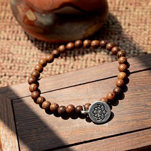 Mala Bracelet – Mala Beads Bracelet – Natural Wood Mala Bracelet - Yoga Jewelry - Yoga Gifts Gallery
