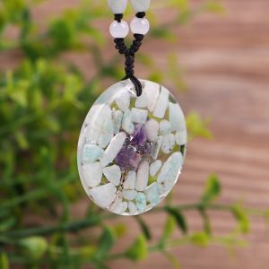 Amazonite Necklace – Reiki Energy Necklace – Amazonite Pendant - Yoga Gifts Gallery