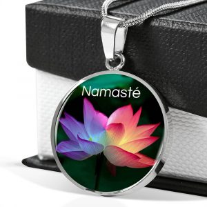 Lotus Necklace - Yoga Jewelry - Namaste Necklace - Lotus Flower Necklace - Lotus Jewelry - Namaste Pendant - Yoga Necklace - Yoga Gifts - Yoga Gifts Gallery